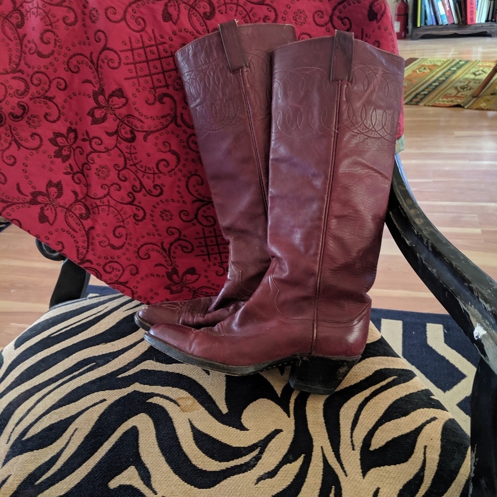 Vintage knee high Cowboy Boots
